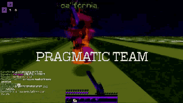 a screenshot of a video game with the words pragmatic team at the top