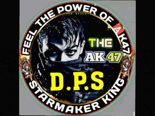 a logo for d.p.s starmaker king shows a man