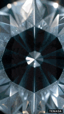 a close up of a diamond with the word tenada underneath it