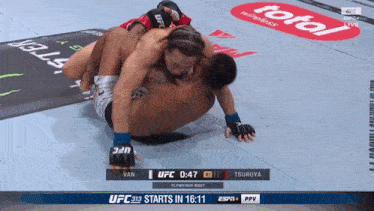 a ufc fight between van and tsuruya starts at 16:11