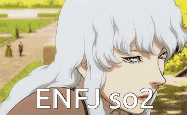 a picture of a girl with the words enfj so2 written on it