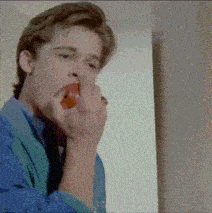 Brad Pitt Eating GIF