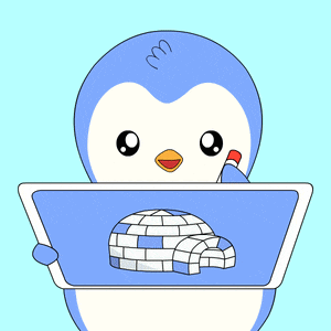 a blue penguin is holding a sign that says merry christmas