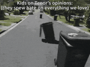 a sign that says kids on tenor 's opinions on it