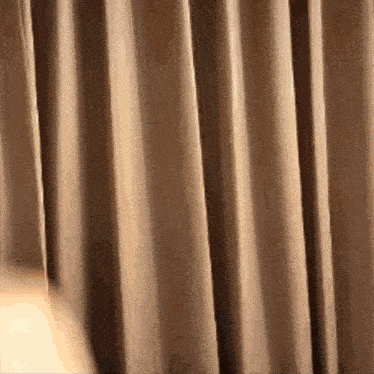 a close up of a pair of brown curtains