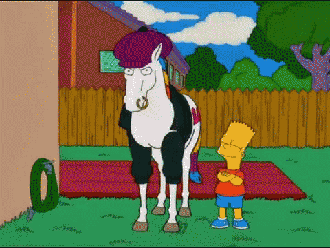 Rainbow Bart Simpson GIF - Rainbow Bart Simpson Horse GIFs