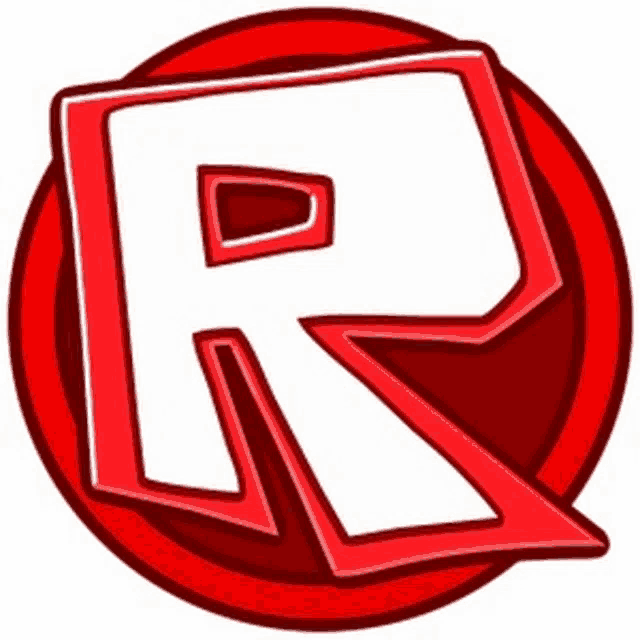 a red circle with a white letter r in it .