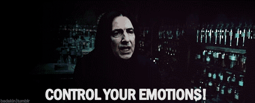 a picture of a man with the words " control your emotions " below him