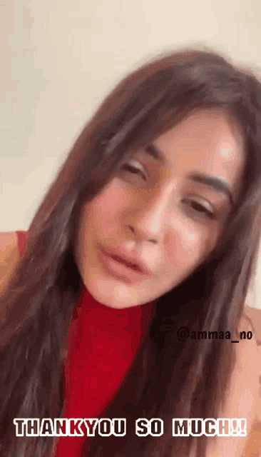 a woman says thank you so much in a video