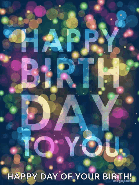 a birthday card that says happy birthday to you on it
