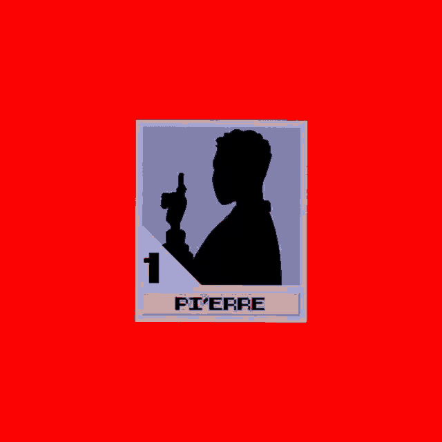 a silhouette of a man holding a gun on a red background with a parental advisory label