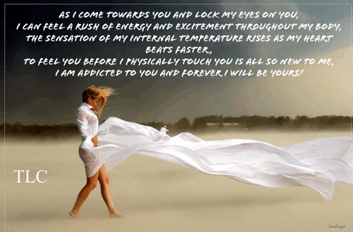 a picture of a woman in a white dress with the words tlc on the bottom