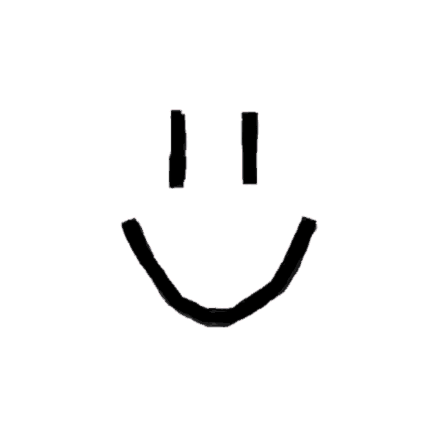 a drawing of a sad face on a grey background
