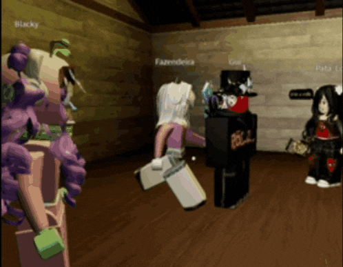 a screenshot of a video game with the name blacky on the top left