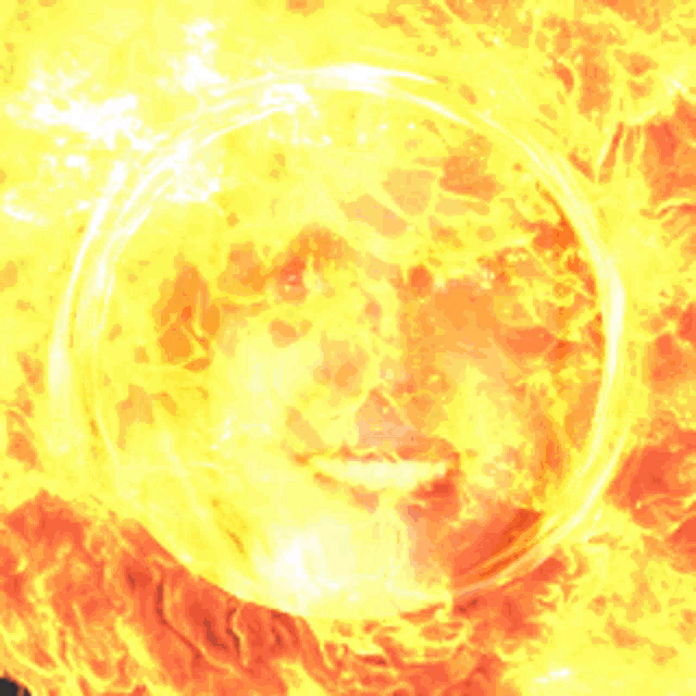 a circle of fire is surrounded by smoke