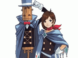 a pixel art of a man and a woman standing next to each other .