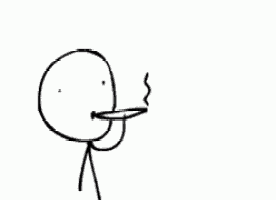 a black and white drawing of a person with the words `` you 're so high '' written on it .