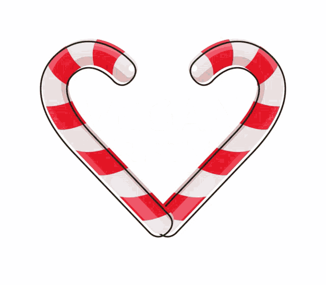 a red heart with candy canes and the words vegan christmas on it