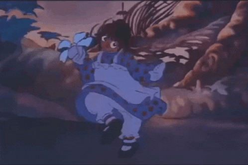 a cartoon character is standing in front of a skeleton of a zebra .