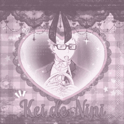 a picture of a man playing a trumpet with kei de nini written on the bottom