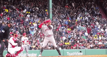 a baseball game is being played in front of a crowd that is sponsored by starwater