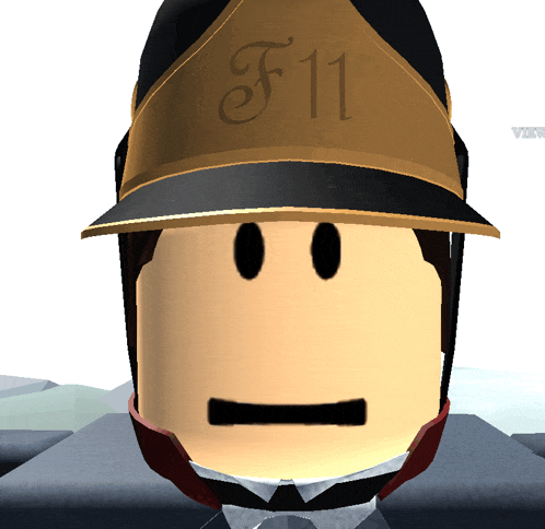 a cartoon character wearing a hat that says f11