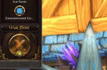 a computer screen shows ice form and war mode