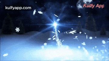 a picture of a snowy scene with the words kulfy app written on the bottom