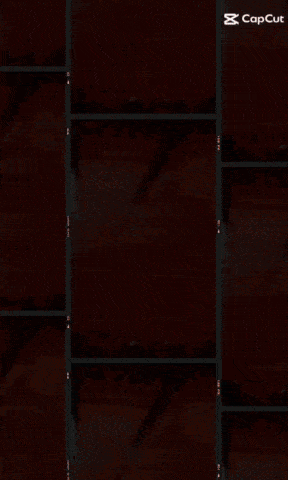 a red background with the word capcut on the bottom left