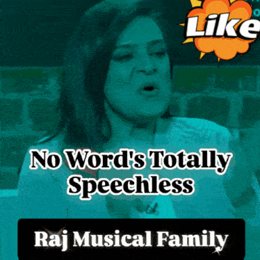 a poster that says no word 's totally speechless on it
