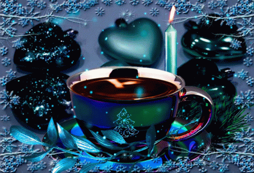 Coffee Time Blue GIF - Coffee Time Blue Candle GIFs