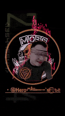 a picture of a man with a skull and the word moba on the bottom