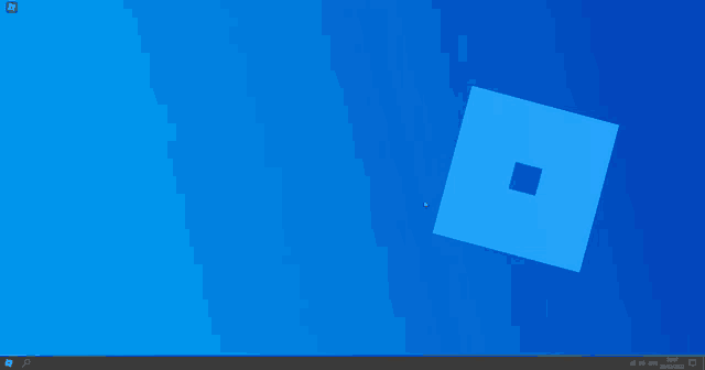 a computer screen with a blue background and a roblox logo