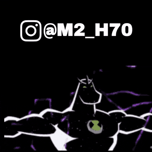 a cartoon character is standing in the dark with his arms outstretched and a purple background .