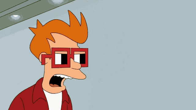 fry from futurama is holding up a bunch of money