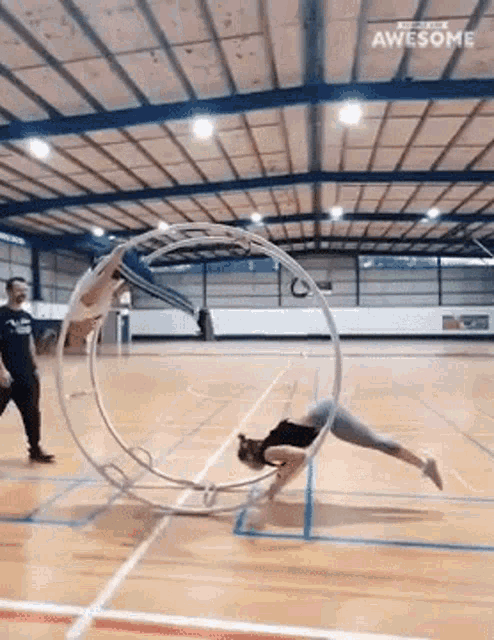 Cyr Wheel People Are Awesome GIF