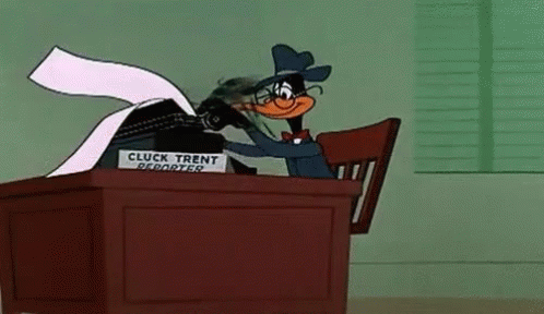 Daffy Duck Typing Working GIF - Daffy Duck Typing Working When Group Chat Is Lit GIFs