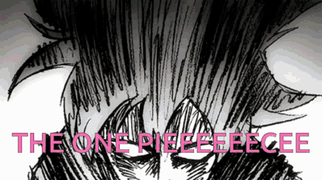 a drawing of a monster with the words the one piece eeee