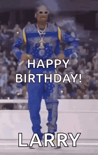 snoop dogg is dancing in front of a crowd while wearing a blue and yellow outfit .