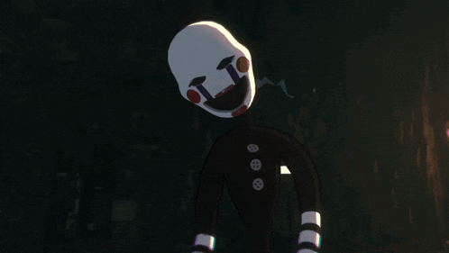 a cartoon drawing of a puppet with a smiley face