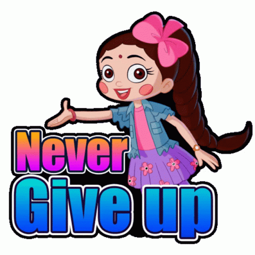 Never Give Up Chutki GIF - Never Give Up Chutki Chhota Bheem GIFs