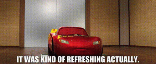 Cars Lightning Mcqueen GIF - Cars Lightning Mcqueen It Was Kind Of Refreshing Actually GIFs