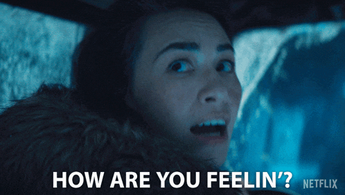 a woman in a car is asking how are you feelin ' netflix