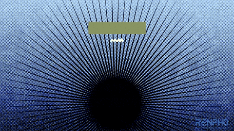 a blue background with the word renpho on the bottom left