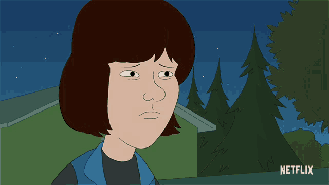 a cartoon of a person with a netflix logo on the bottom