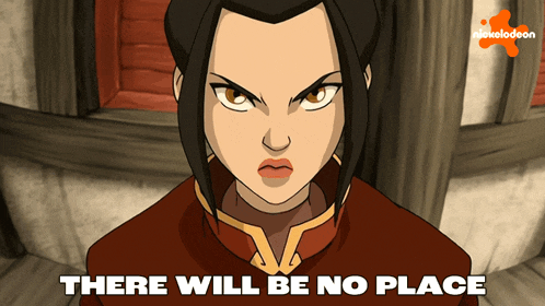 a cartoon character says there will be no place on the bottom