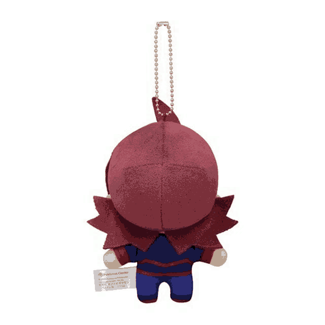 a stuffed animal with a tag that says pokemon center