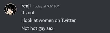 a screenshot of a conversation between renji and another person