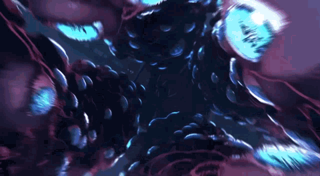 a computer generated image of a worm moving through a tunnel