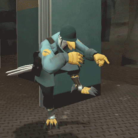 a cartoon soldier with a bird 's head and feet